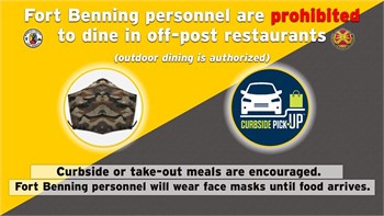 Fort Benning personnel are prohibited to dine in off-post restaurants